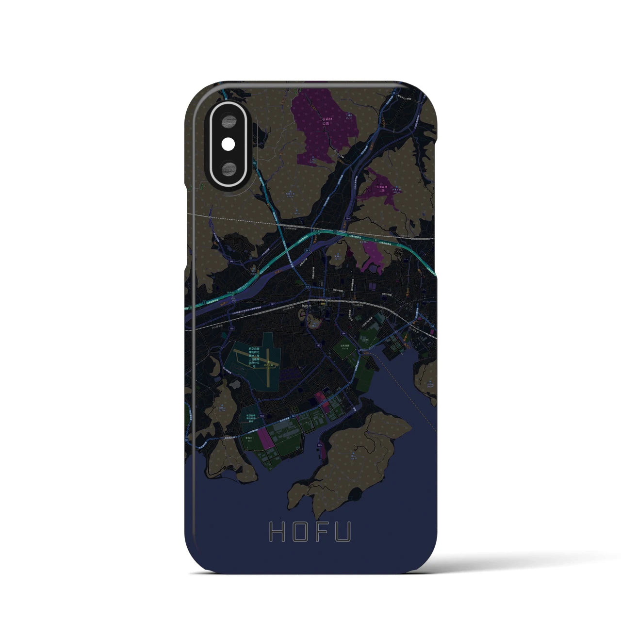 【防府(山口県)】地図柄iPhoneケース(バックカバータイプ)