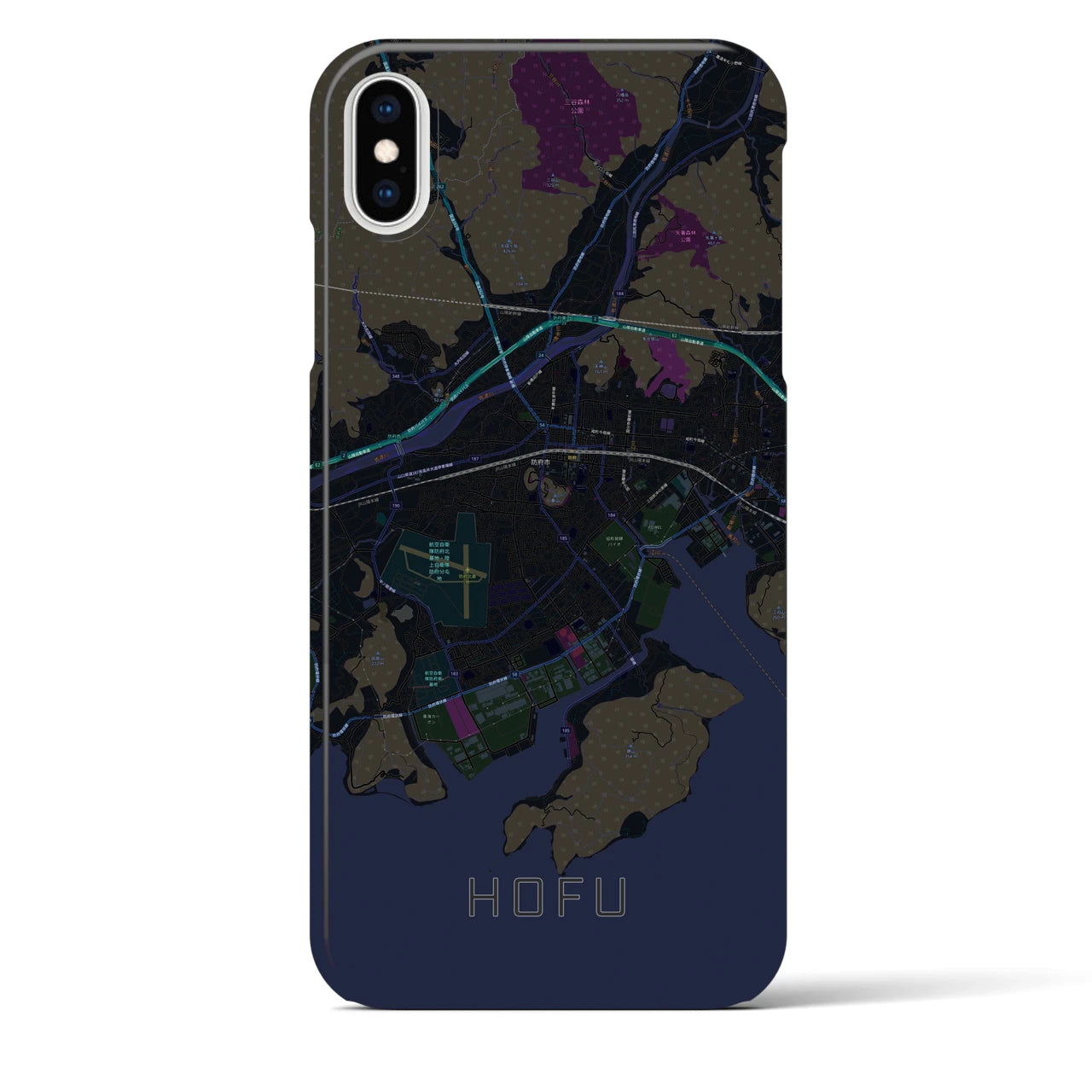 【防府(山口県)】地図柄iPhoneケース(バックカバータイプ)