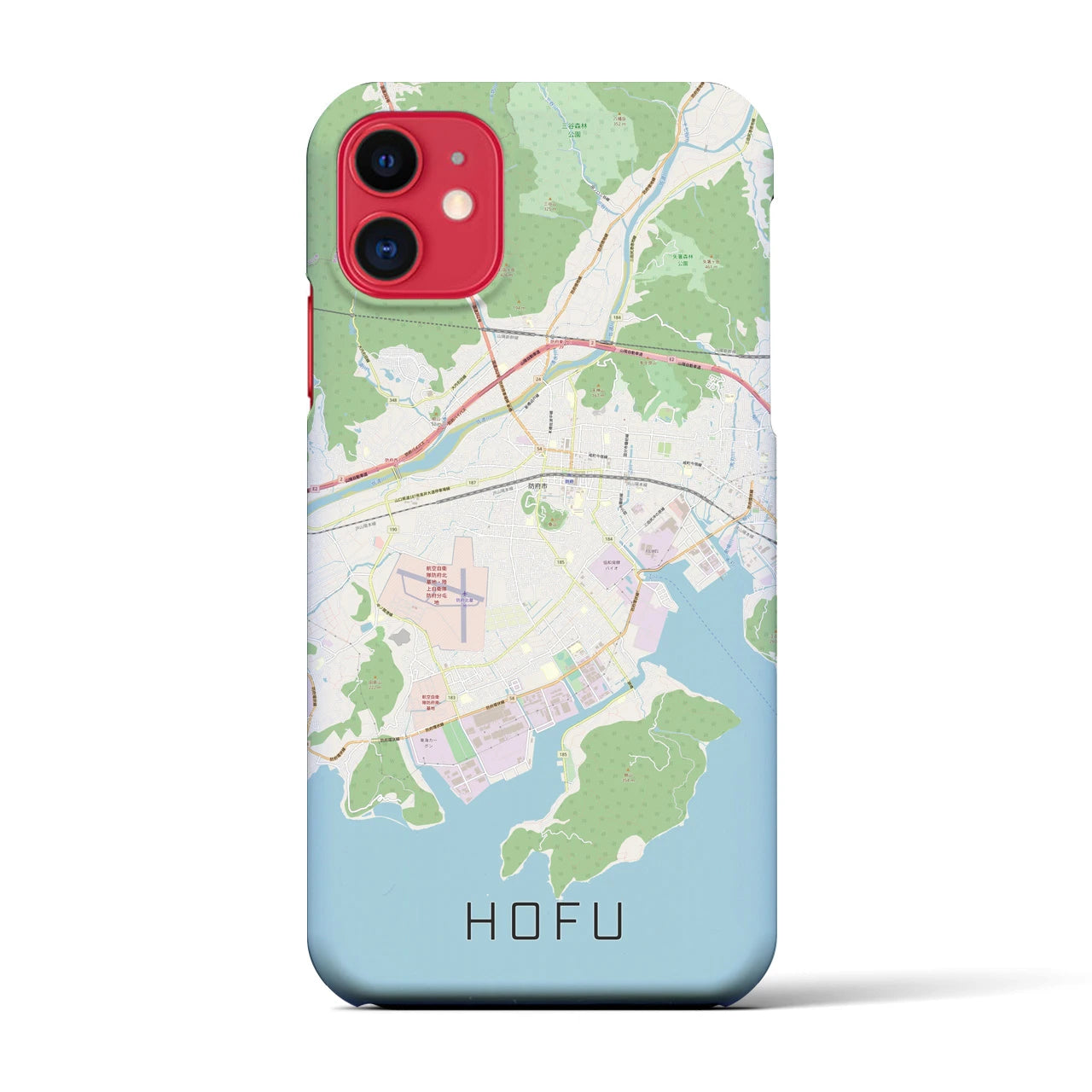 【防府(山口県)】地図柄iPhoneケース(バックカバータイプ)