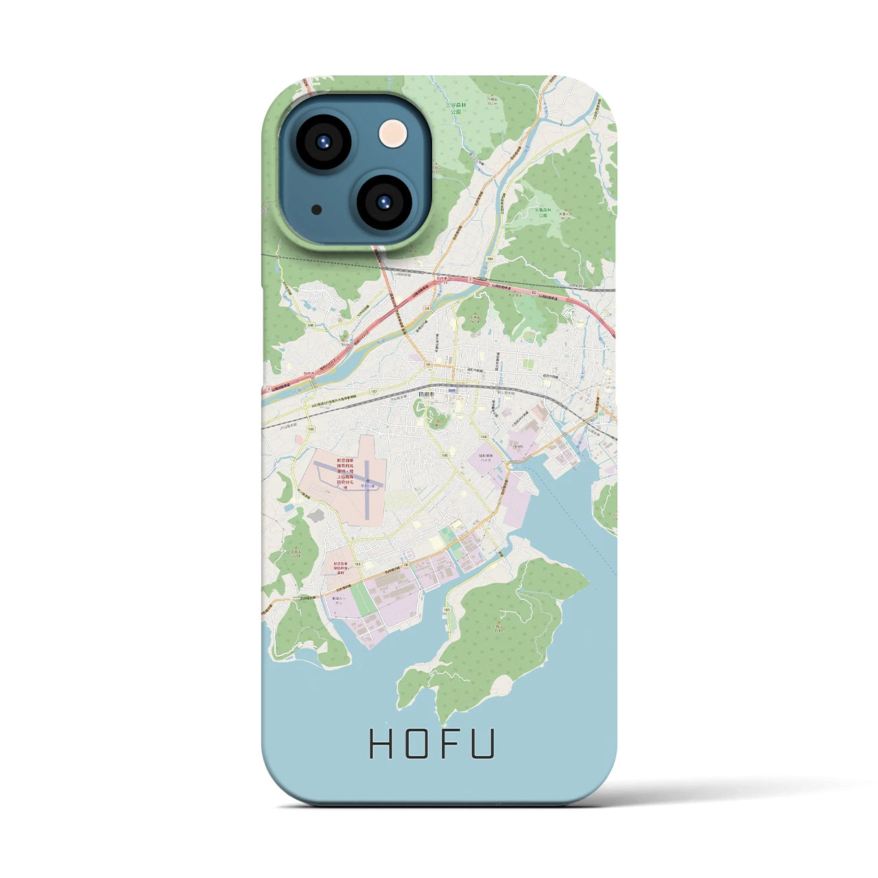 【防府(山口県)】地図柄iPhoneケース(バックカバータイプ)