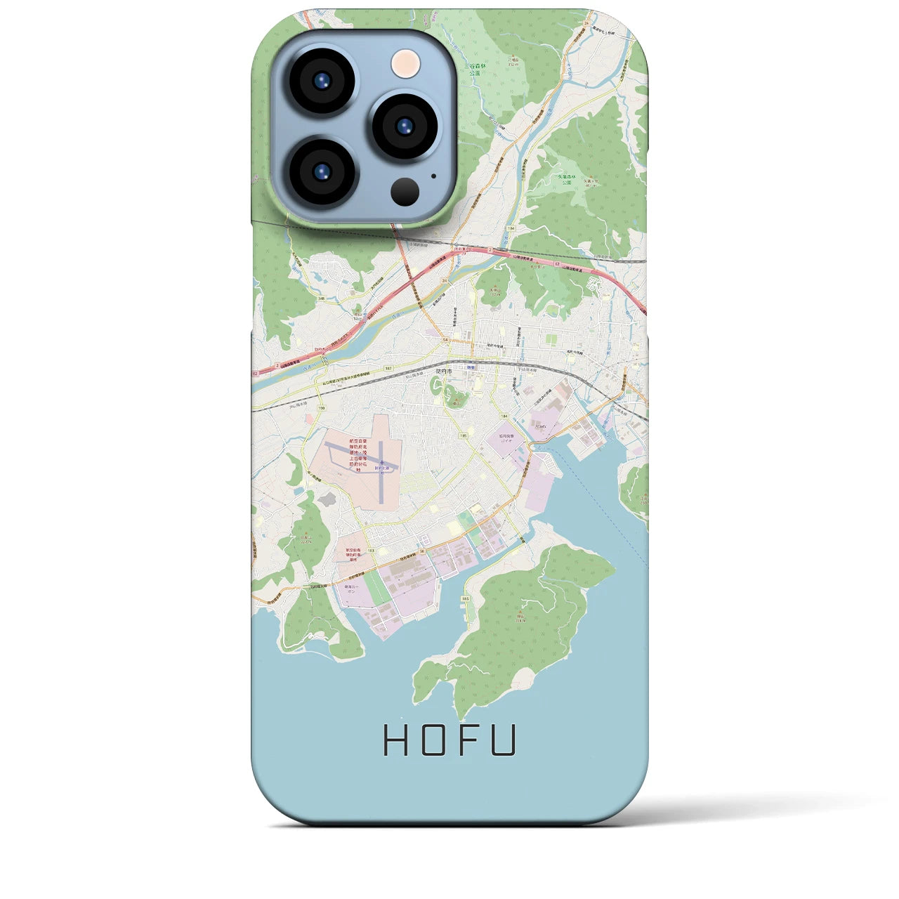 【防府(山口県)】地図柄iPhoneケース(バックカバータイプ)