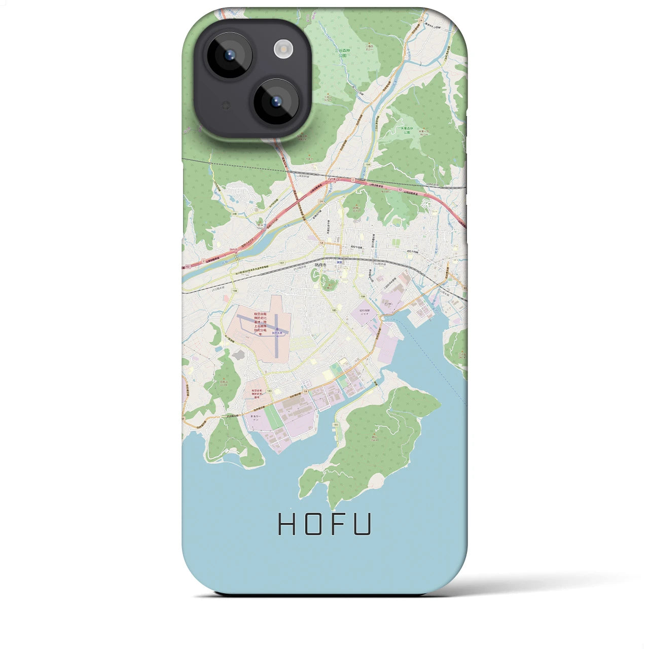 【防府(山口県)】地図柄iPhoneケース(バックカバータイプ)