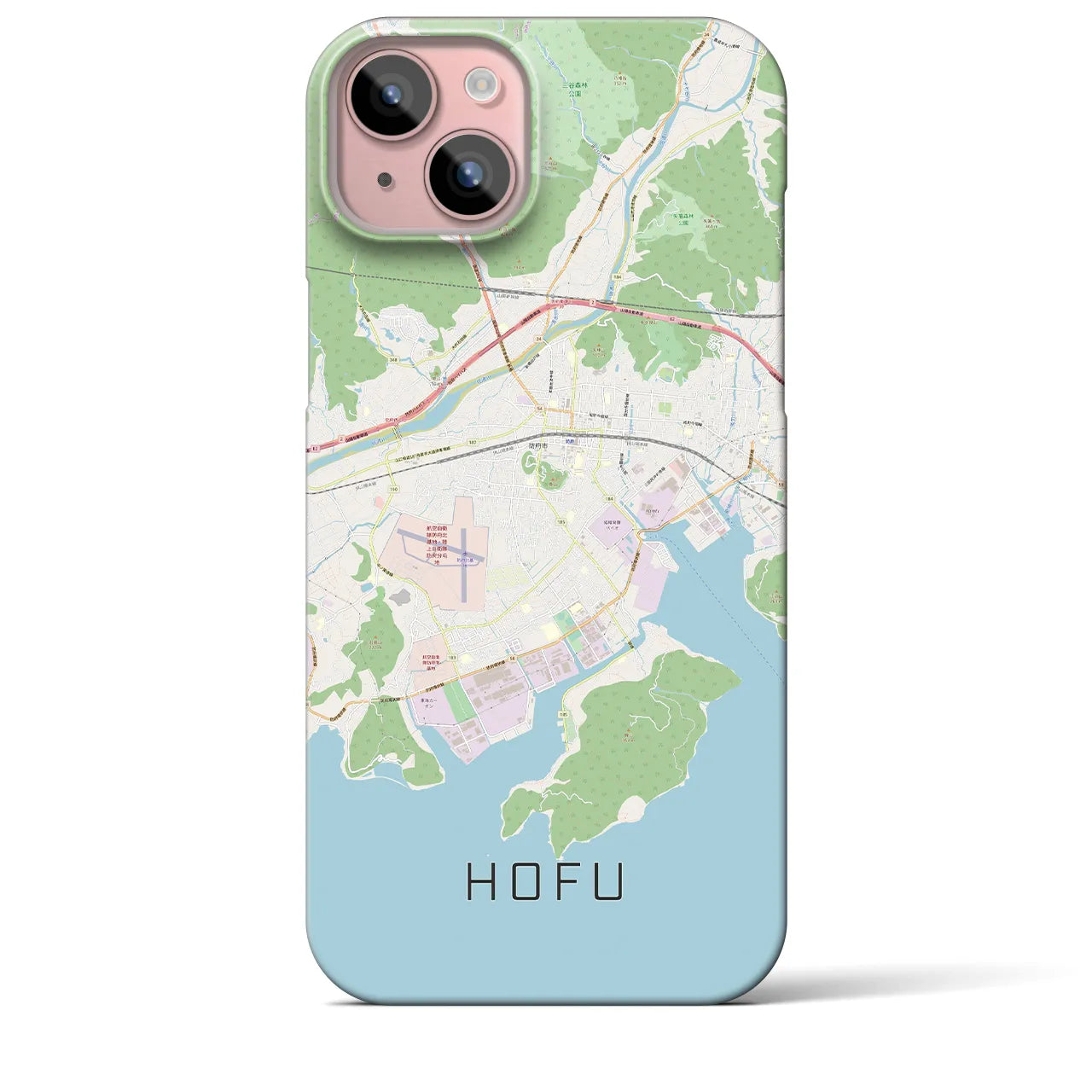 【防府(山口県)】地図柄iPhoneケース(バックカバータイプ)