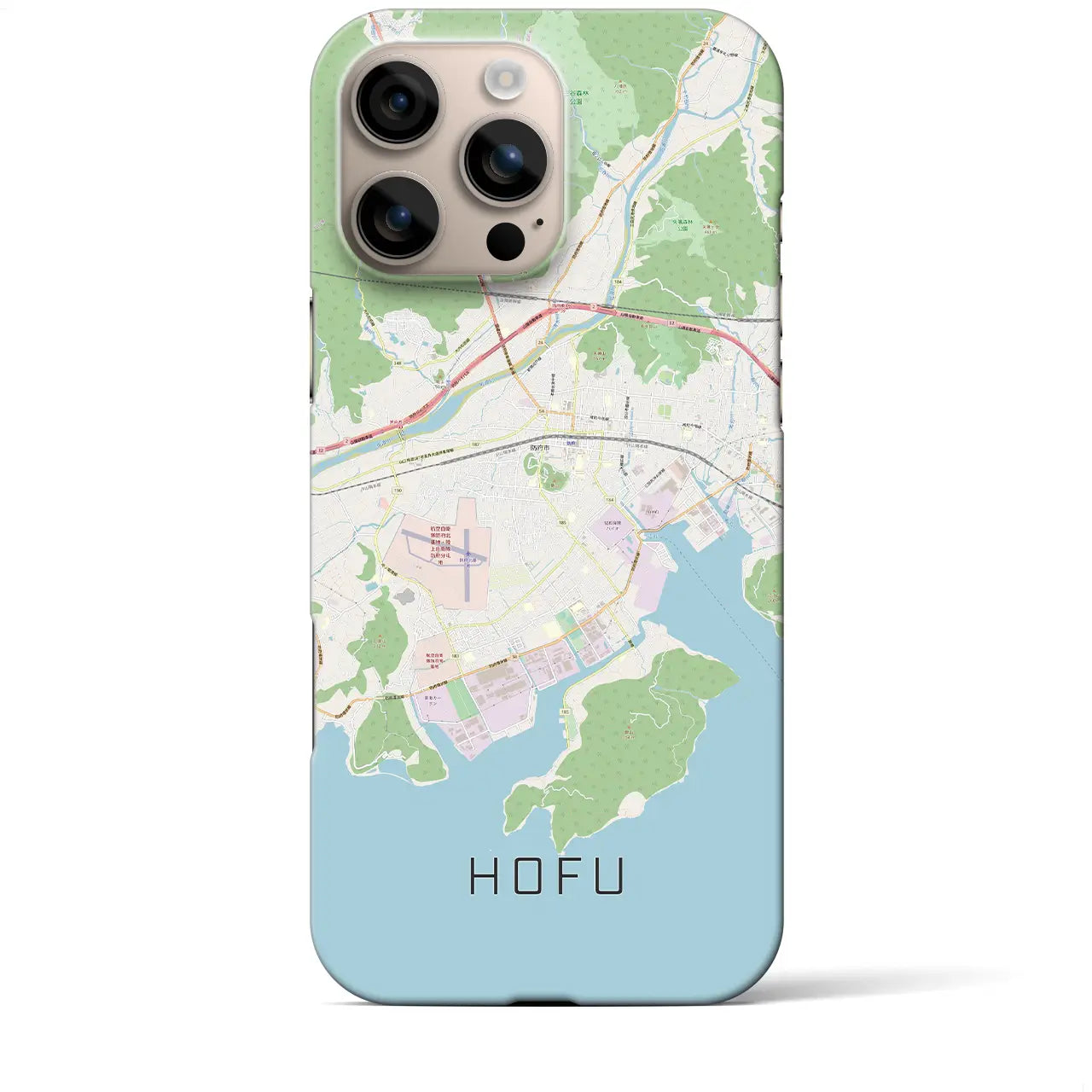 【防府(山口県)】地図柄iPhoneケース(バックカバータイプ)