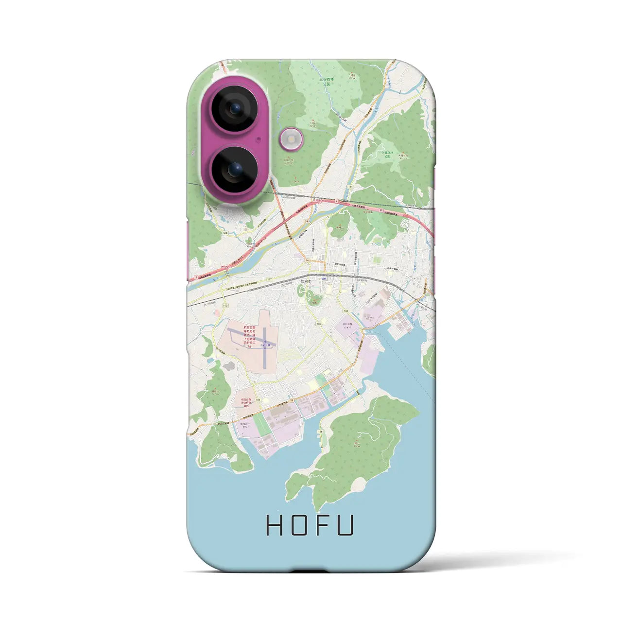 【防府(山口県)】地図柄iPhoneケース(バックカバータイプ)