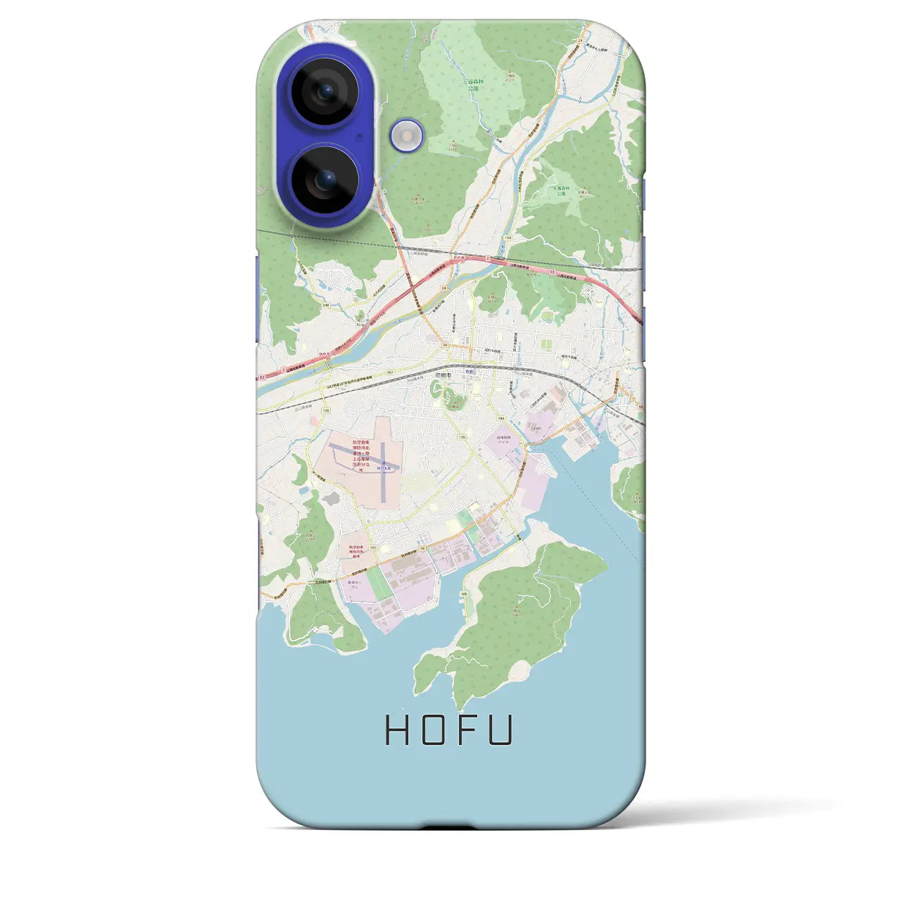 【防府(山口県)】地図柄iPhoneケース(バックカバータイプ)ナチュラル・iPhone 16 Pro Max 用