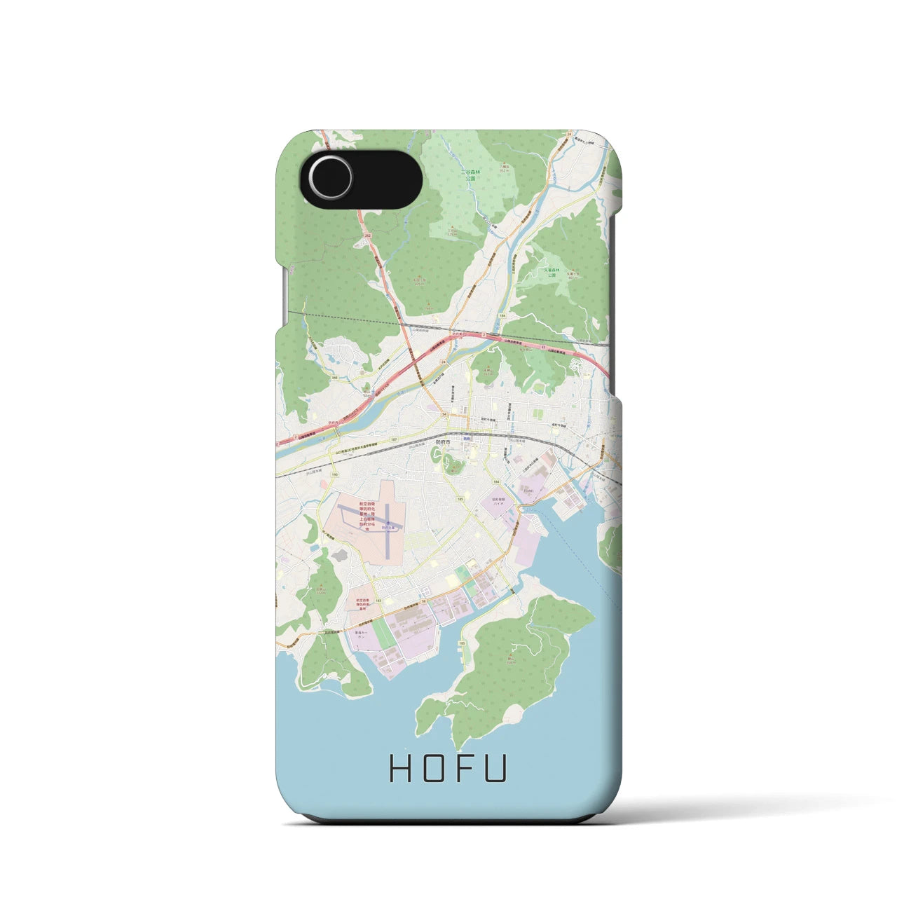 【防府(山口県)】地図柄iPhoneケース(バックカバータイプ)