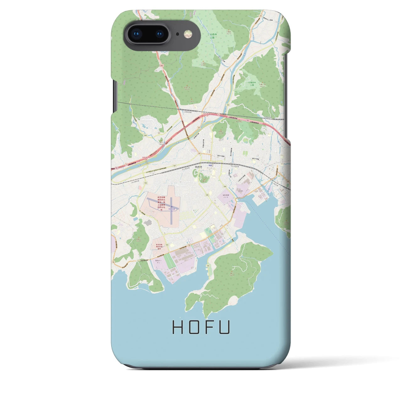 【防府(山口県)】地図柄iPhoneケース(バックカバータイプ)