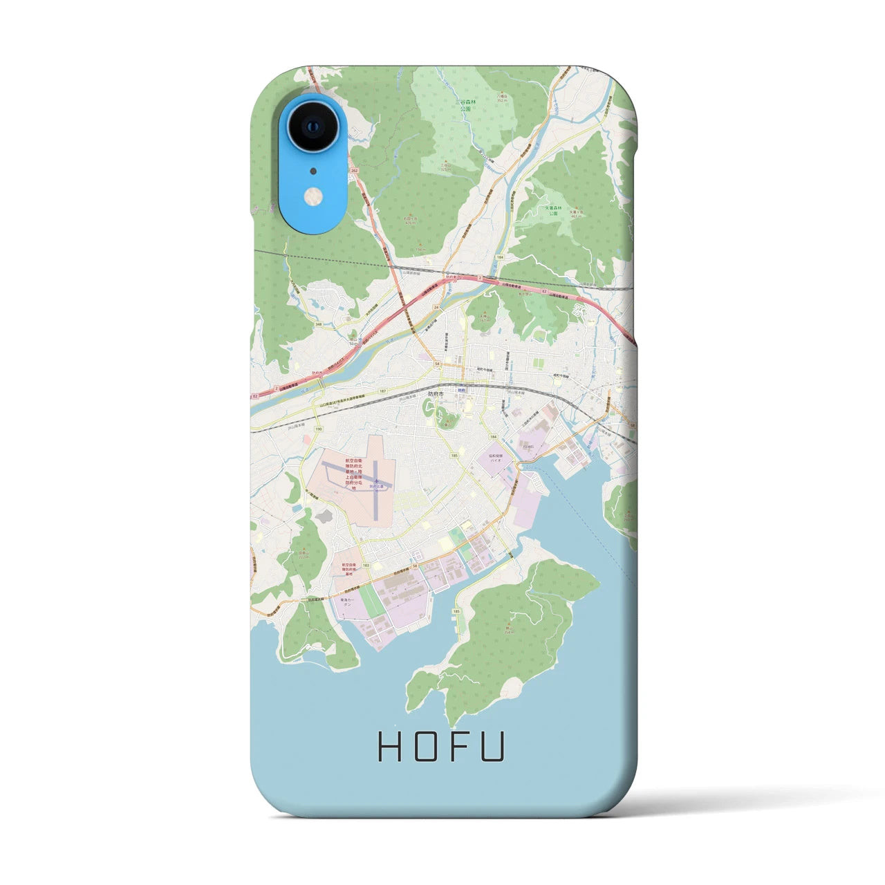 【防府(山口県)】地図柄iPhoneケース(バックカバータイプ)