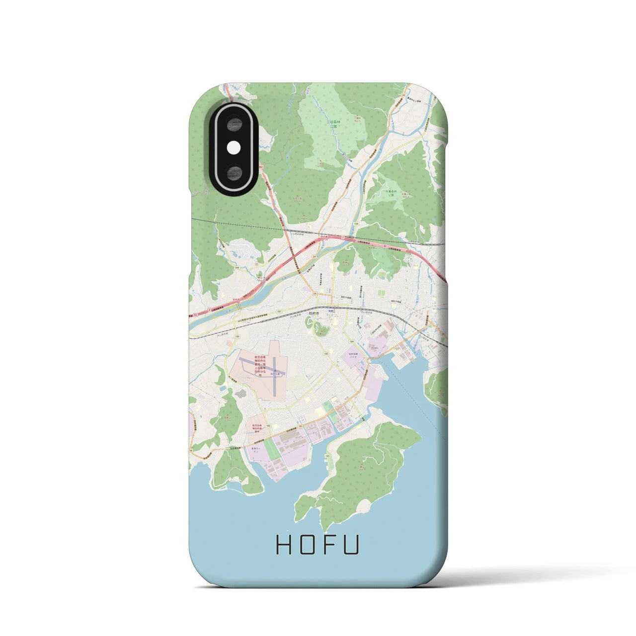 【防府(山口県)】地図柄iPhoneケース(バックカバータイプ)