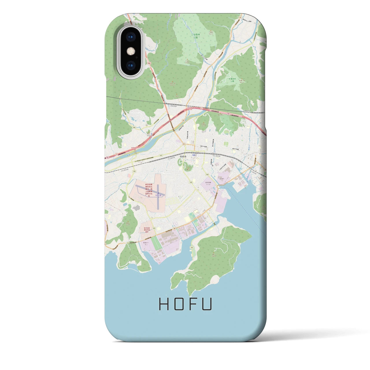 【防府(山口県)】地図柄iPhoneケース(バックカバータイプ)