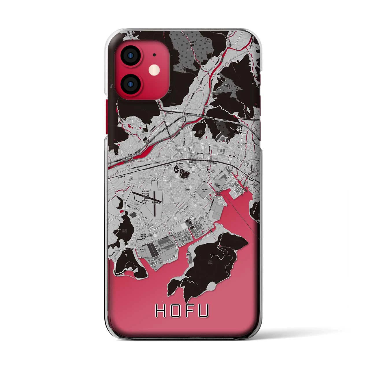 【防府(山口県)】地図柄iPhoneケース(クリアタイプ)