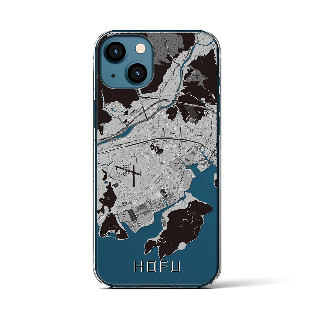 【防府(山口県)】地図柄iPhoneケース(クリアタイプ)