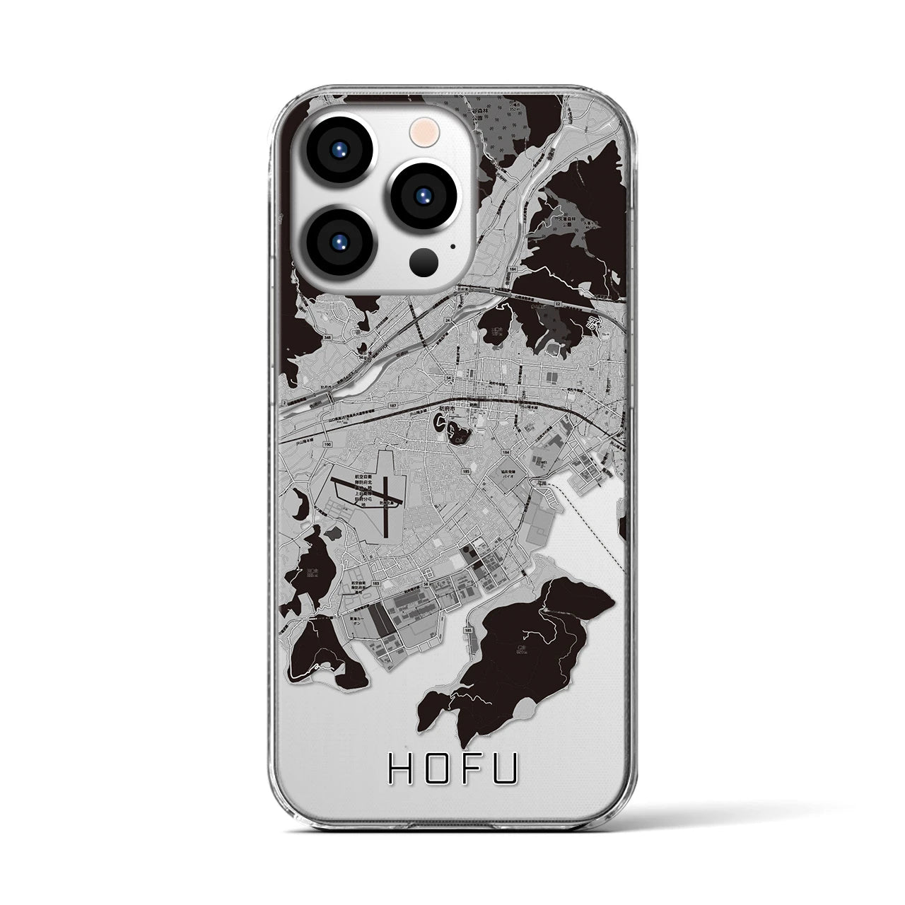 【防府(山口県)】地図柄iPhoneケース(クリアタイプ)