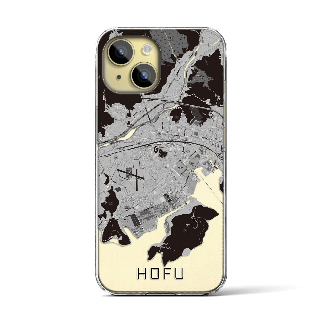 【防府(山口県)】地図柄iPhoneケース(クリアタイプ)