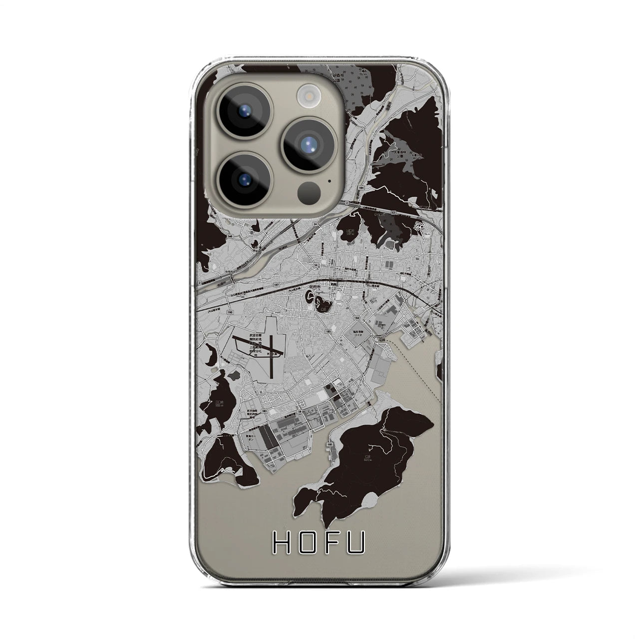 【防府(山口県)】地図柄iPhoneケース(クリアタイプ)