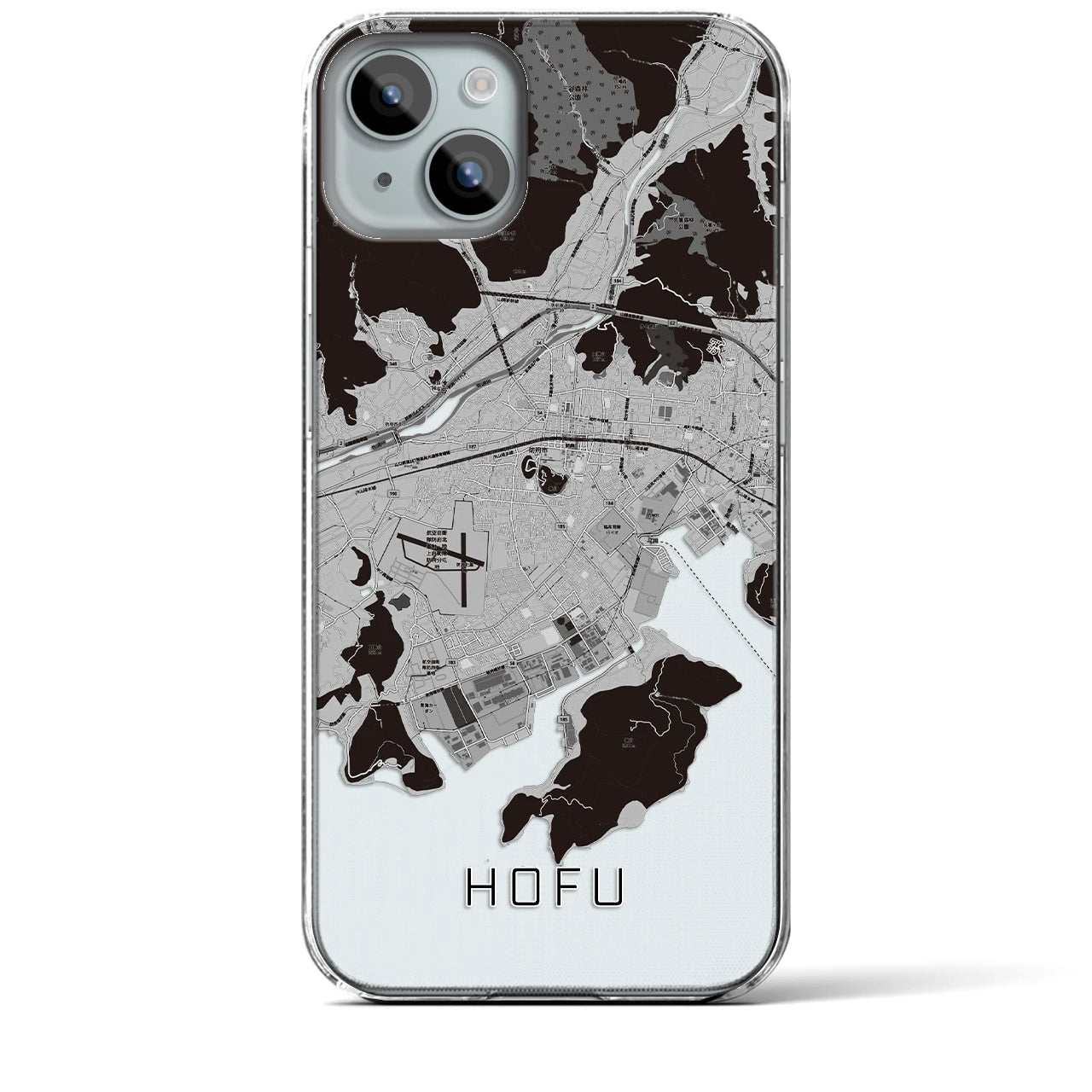 【防府(山口県)】地図柄iPhoneケース(クリアタイプ)