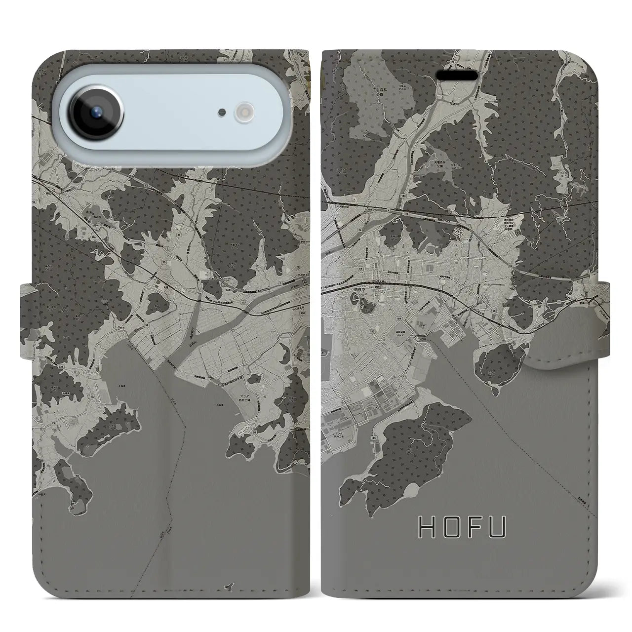 【防府(山口県)】地図柄iPhoneケース(手帳タイプ)