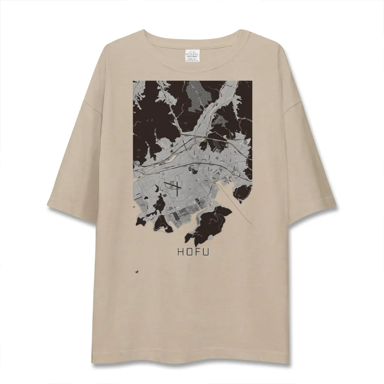 【防府(山口県)】地図柄ビッグシルエットTシャツ