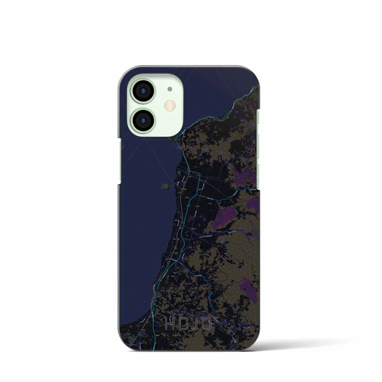 【北条(愛媛県)】地図柄iPhoneケース(バックカバータイプ)