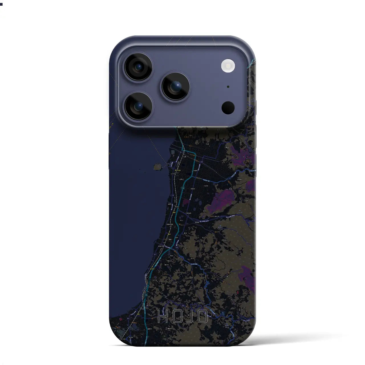 【北条(愛媛県)】地図柄iPhoneケース(バックカバータイプ)