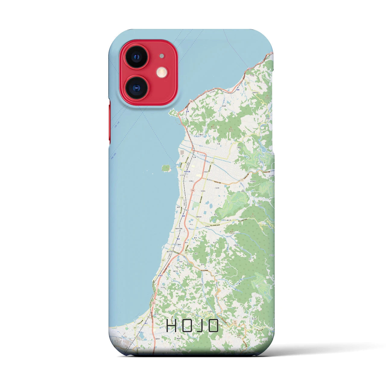 【北条(愛媛県)】地図柄iPhoneケース(バックカバータイプ)