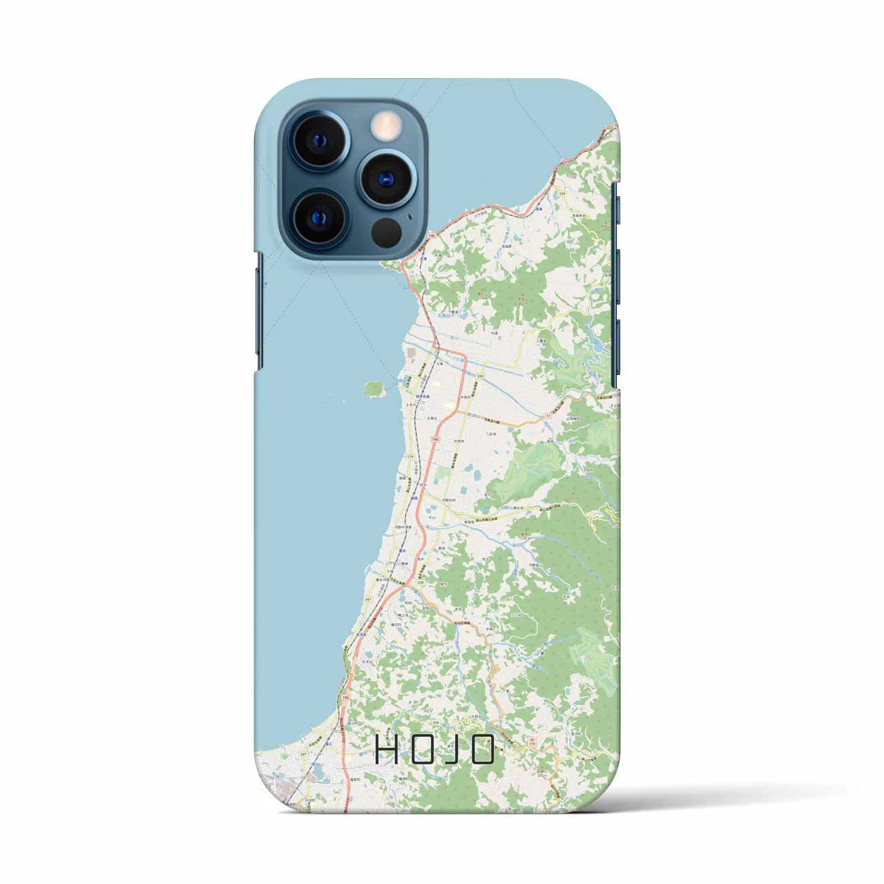 【北条(愛媛県)】地図柄iPhoneケース(バックカバータイプ)