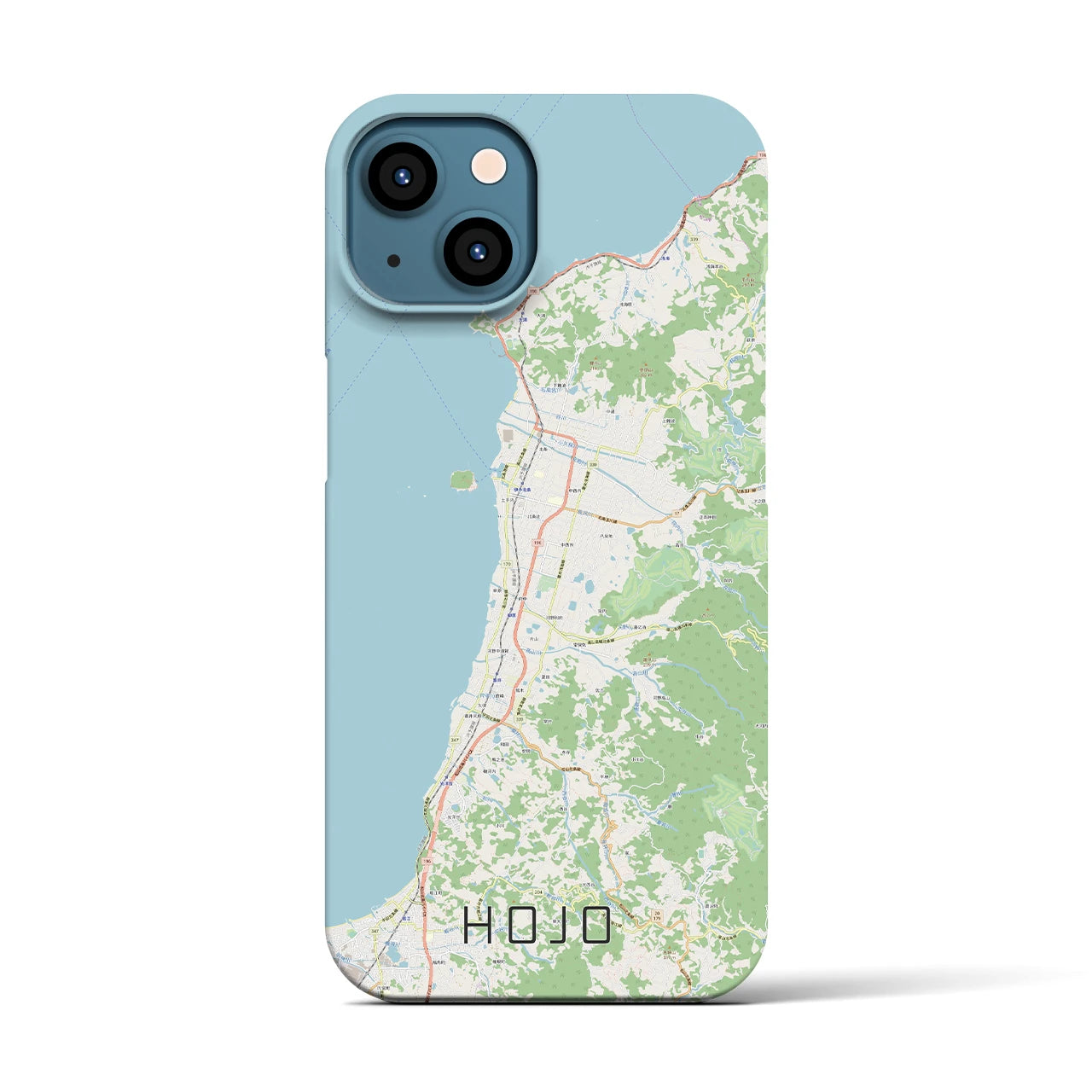 【北条(愛媛県)】地図柄iPhoneケース(バックカバータイプ)