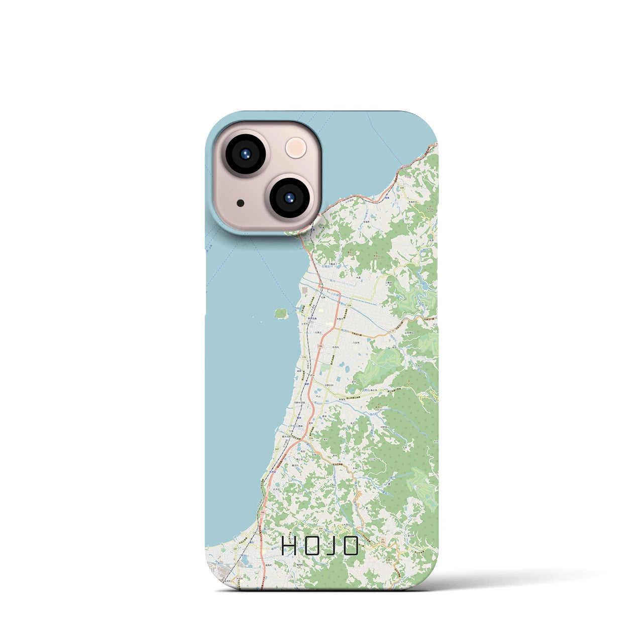 【北条(愛媛県)】地図柄iPhoneケース(バックカバータイプ)