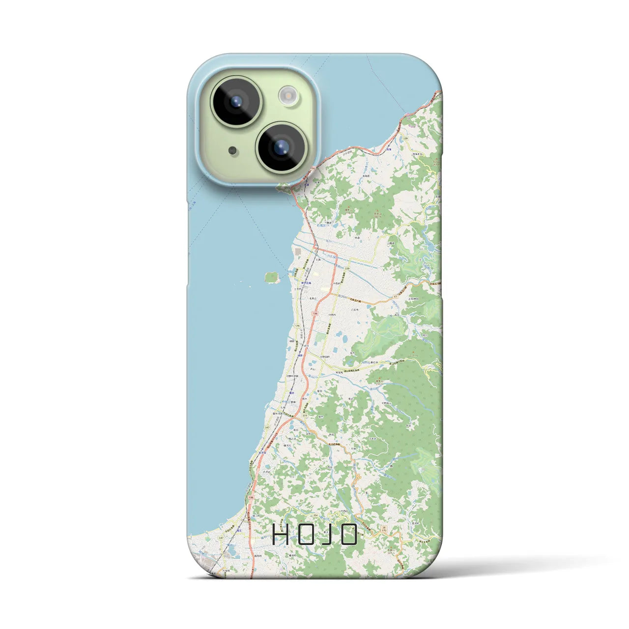 【北条(愛媛県)】地図柄iPhoneケース(バックカバータイプ)
