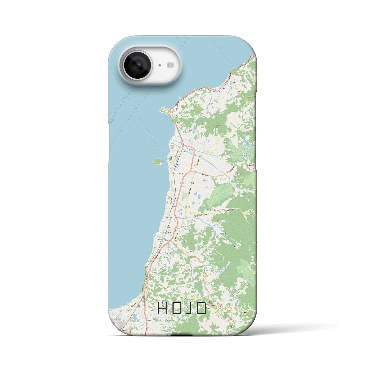 【北条(愛媛県)】地図柄iPhoneケース(バックカバータイプ)