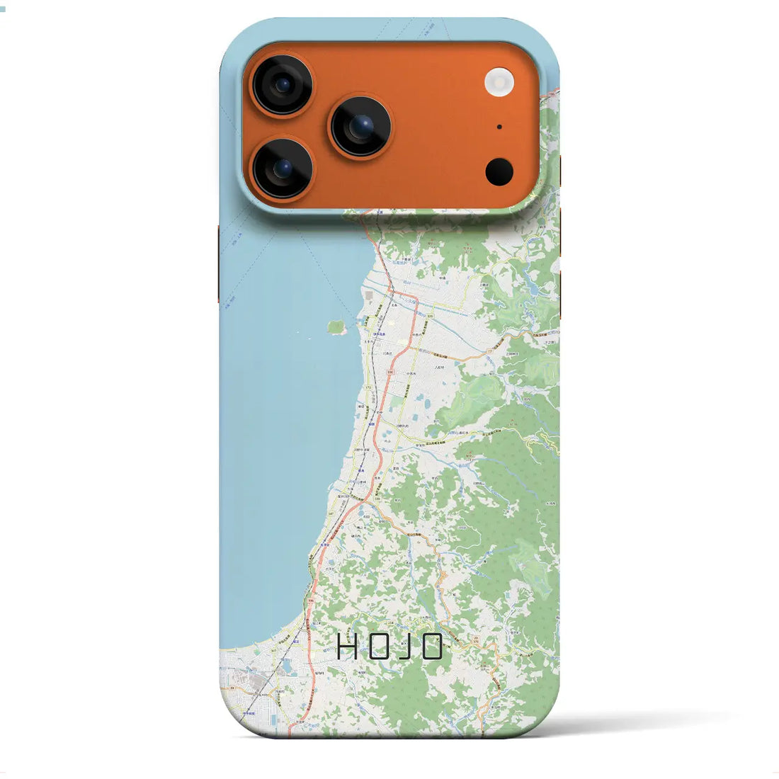 【北条(愛媛県)】地図柄iPhoneケース(バックカバータイプ)ナチュラル・iPhone 17 Pro Max 用