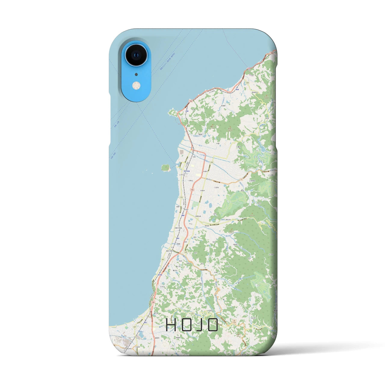 【北条(愛媛県)】地図柄iPhoneケース(バックカバータイプ)