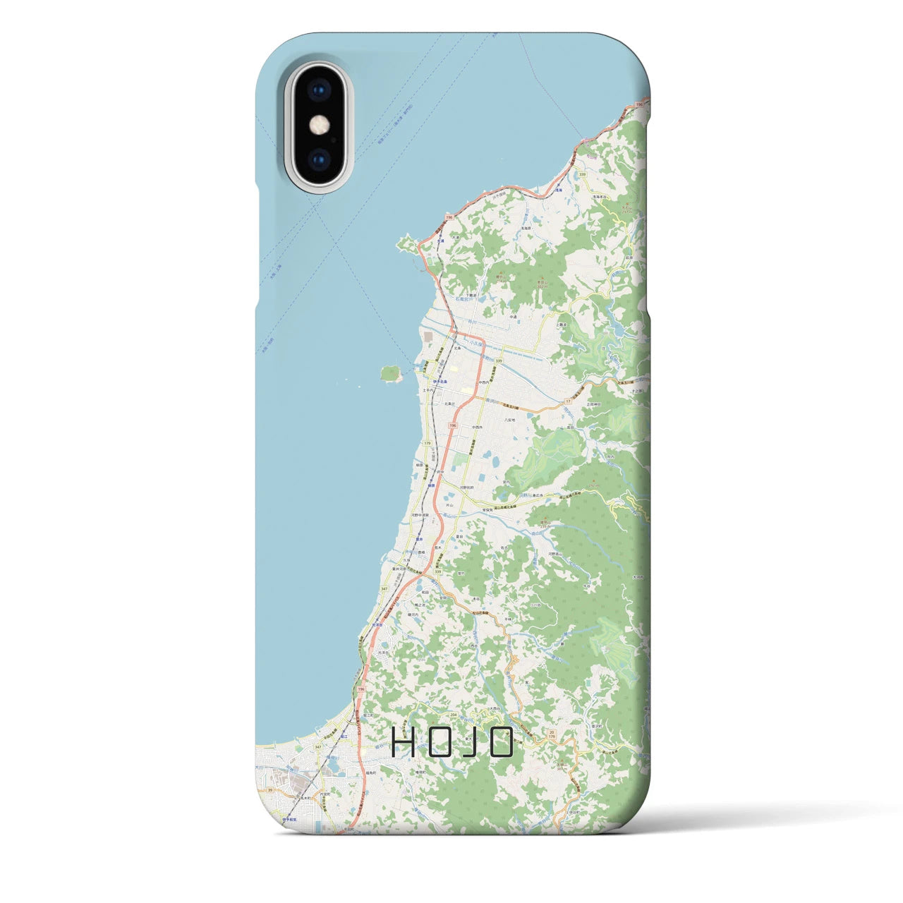 【北条(愛媛県)】地図柄iPhoneケース(バックカバータイプ)