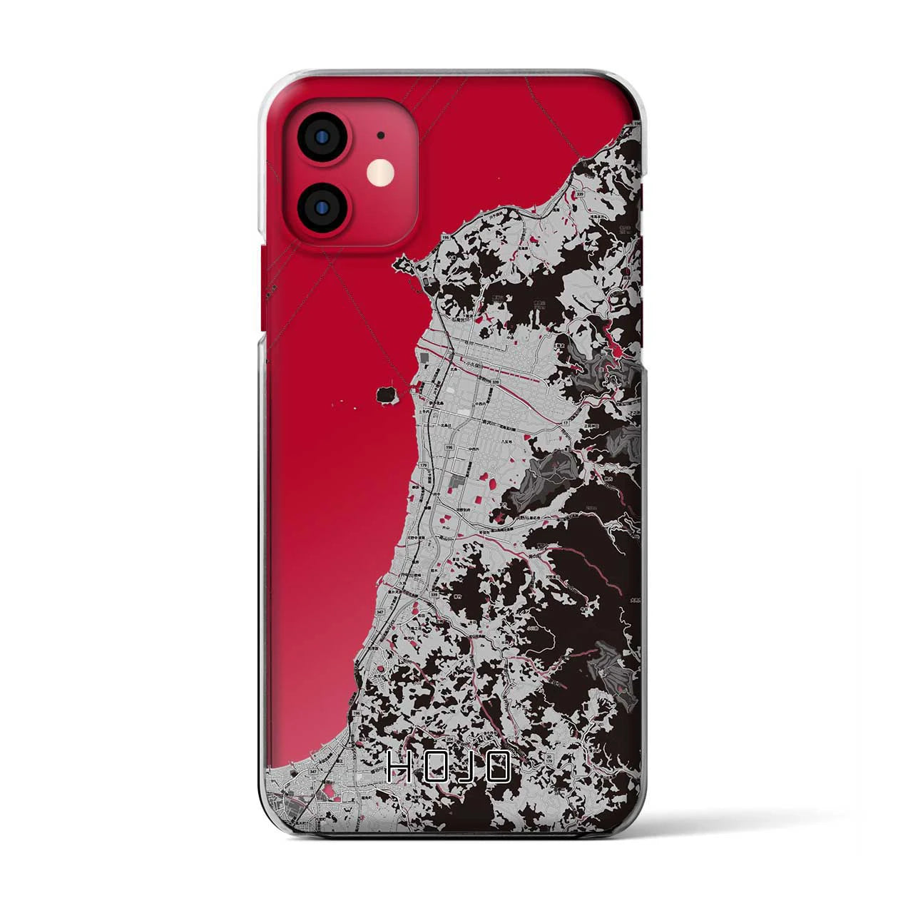 【北条(愛媛県)】地図柄iPhoneケース(クリアタイプ)