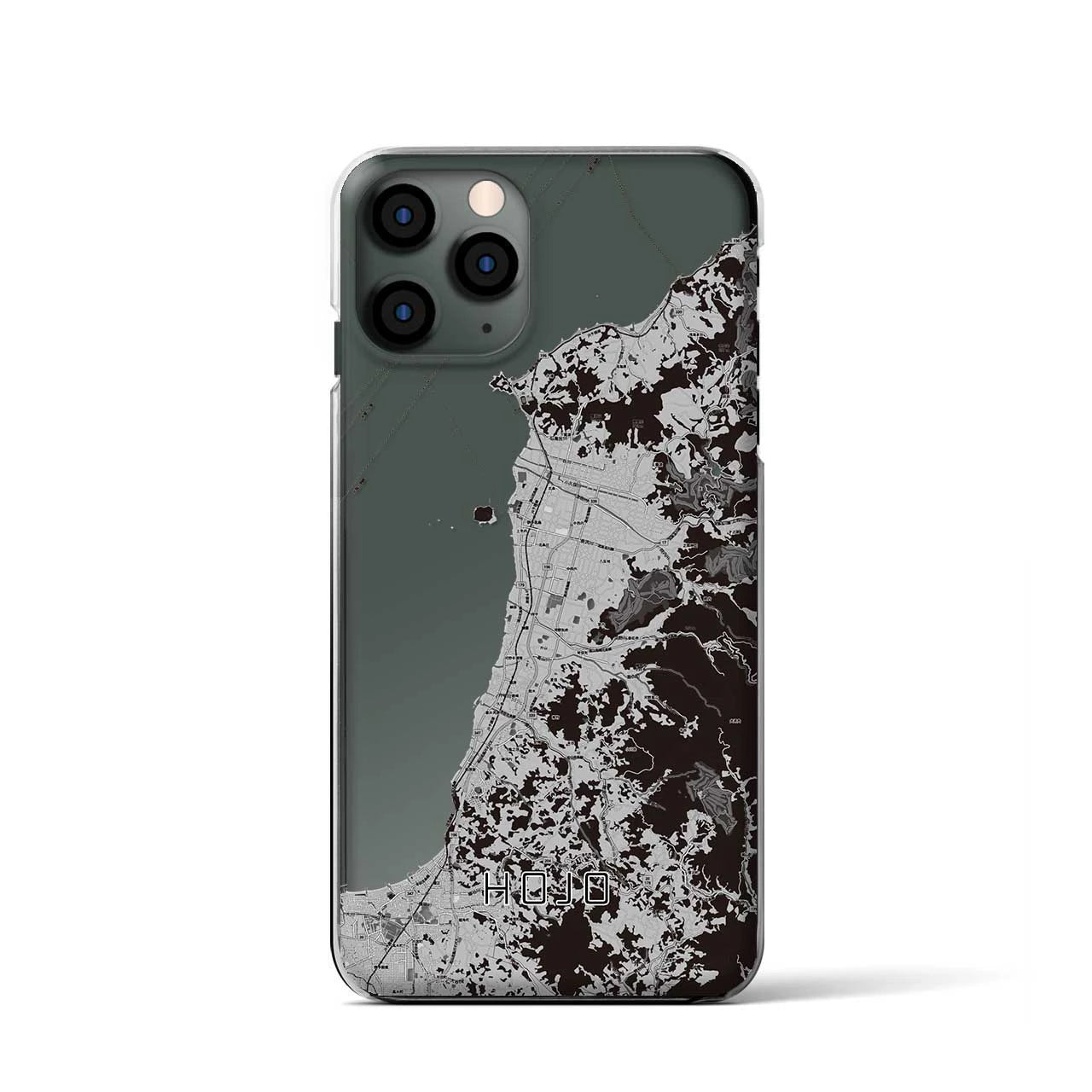 【北条(愛媛県)】地図柄iPhoneケース(クリアタイプ)