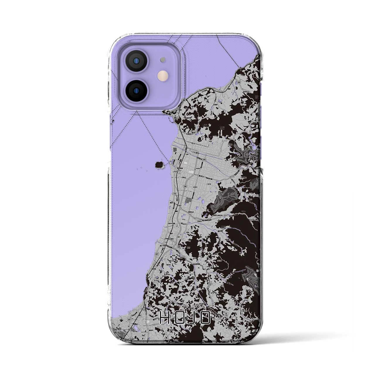 【北条(愛媛県)】地図柄iPhoneケース(クリアタイプ)