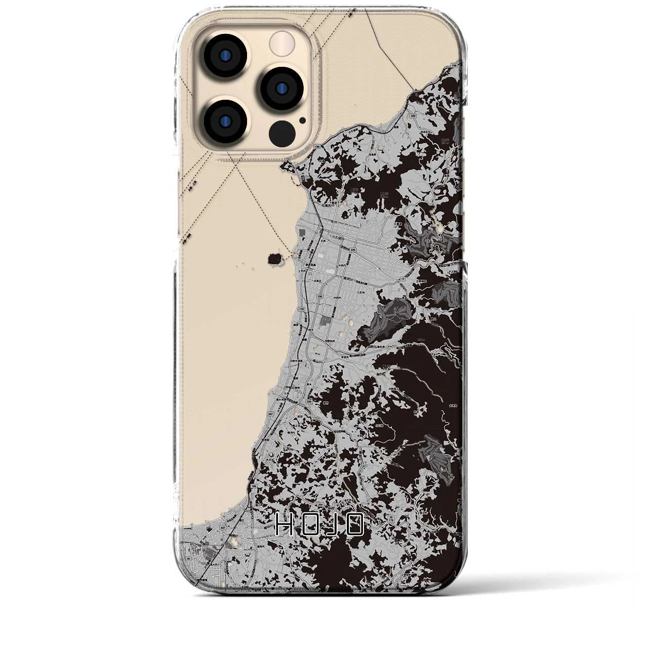 【北条(愛媛県)】地図柄iPhoneケース(クリアタイプ)