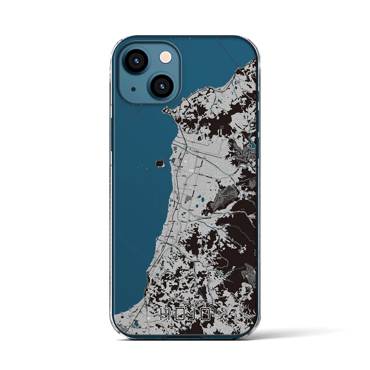 【北条(愛媛県)】地図柄iPhoneケース(クリアタイプ)