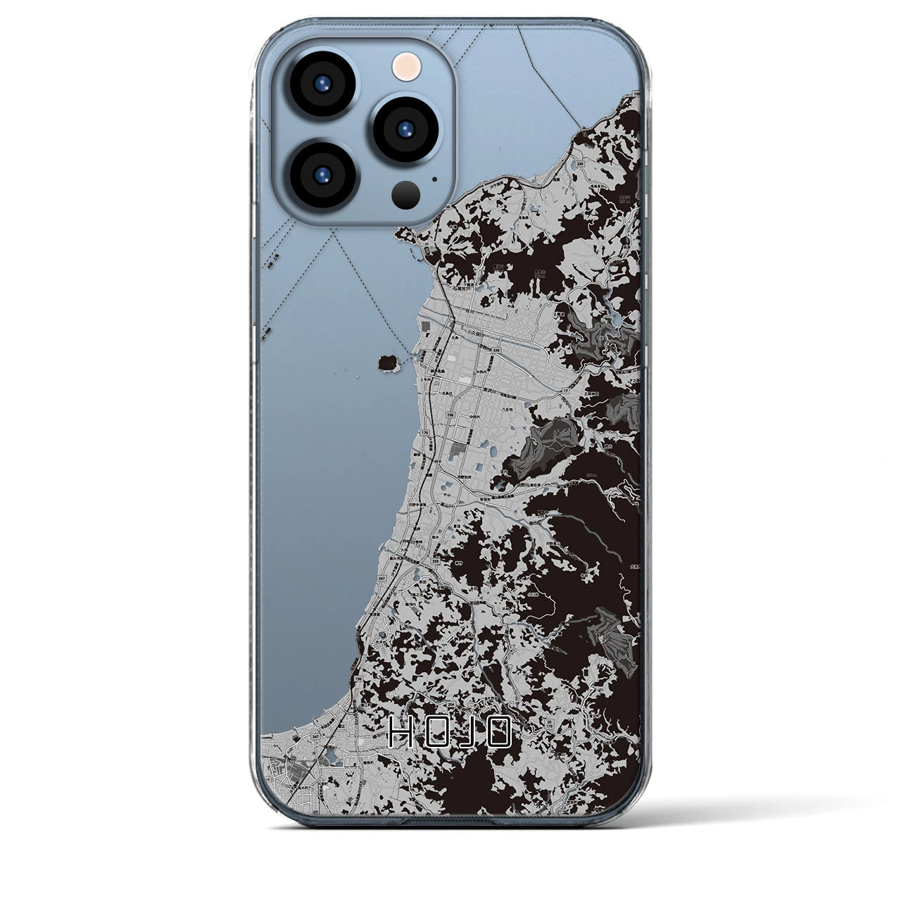 【北条(愛媛県)】地図柄iPhoneケース(クリアタイプ)