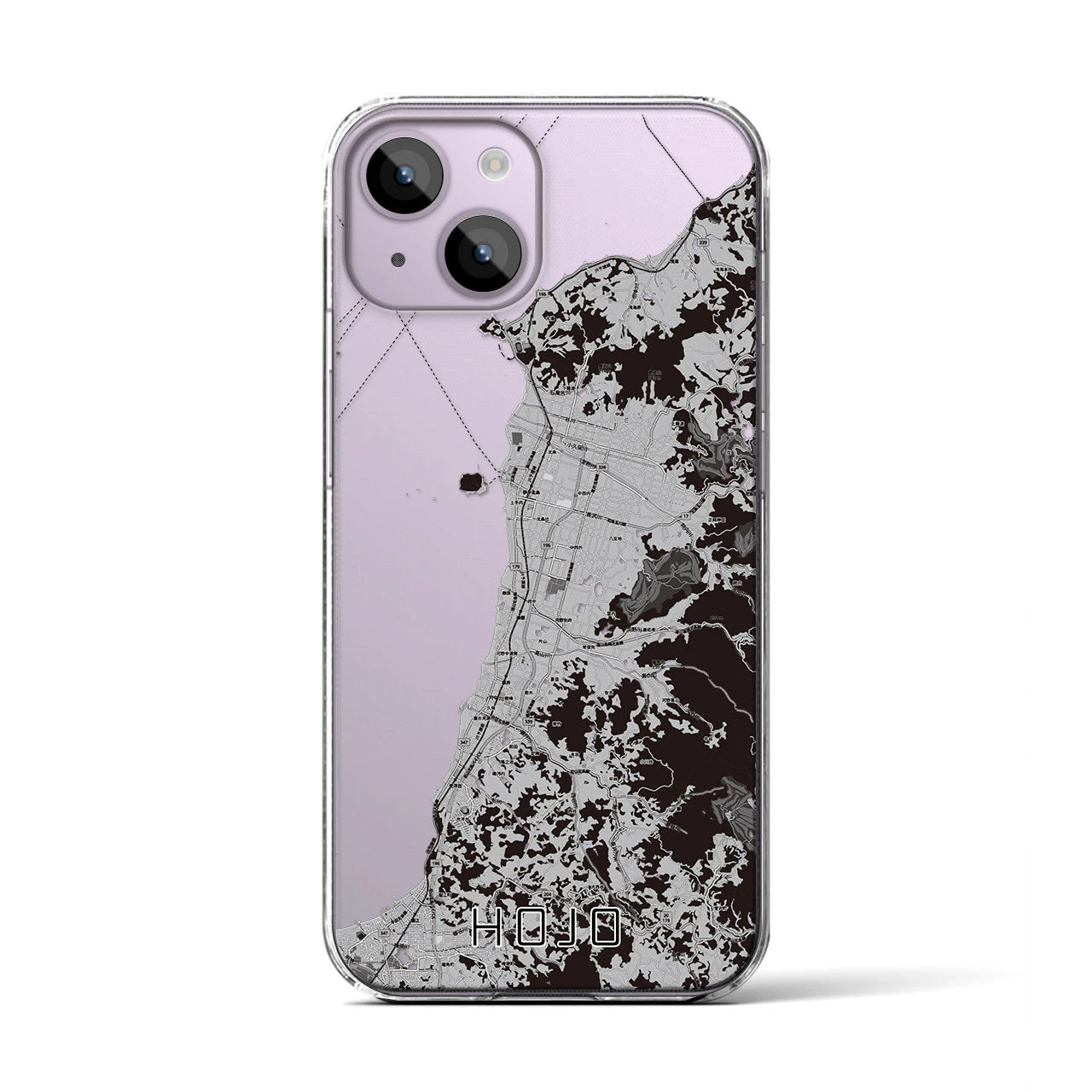 【北条(愛媛県)】地図柄iPhoneケース(クリアタイプ)