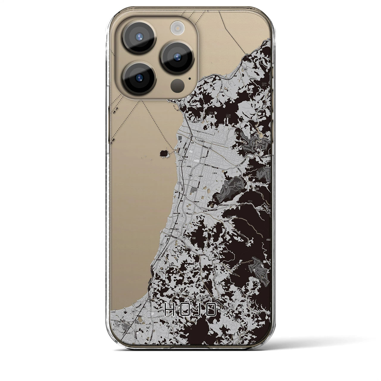 【北条(愛媛県)】地図柄iPhoneケース(クリアタイプ)