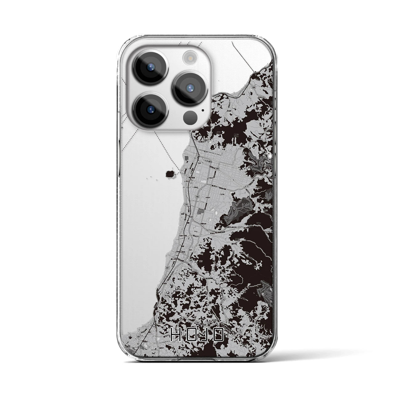 【北条(愛媛県)】地図柄iPhoneケース(クリアタイプ)