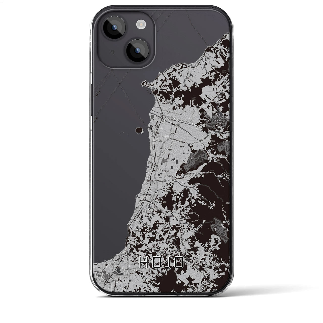 【北条(愛媛県)】地図柄iPhoneケース(クリアタイプ)