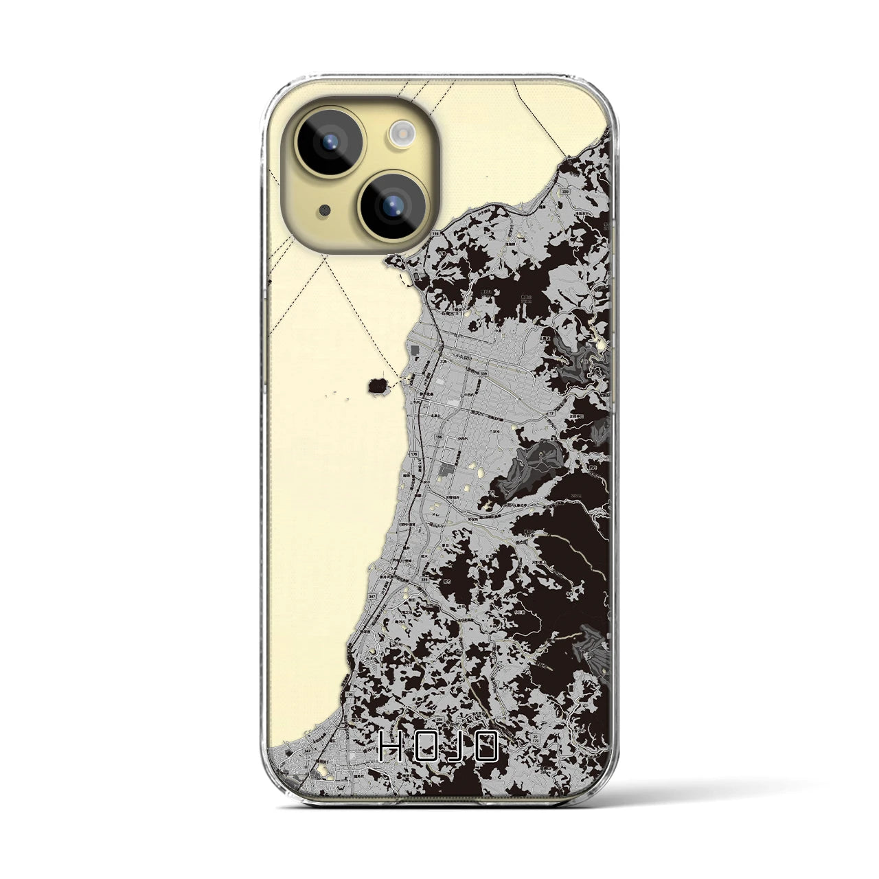 【北条(愛媛県)】地図柄iPhoneケース(クリアタイプ)