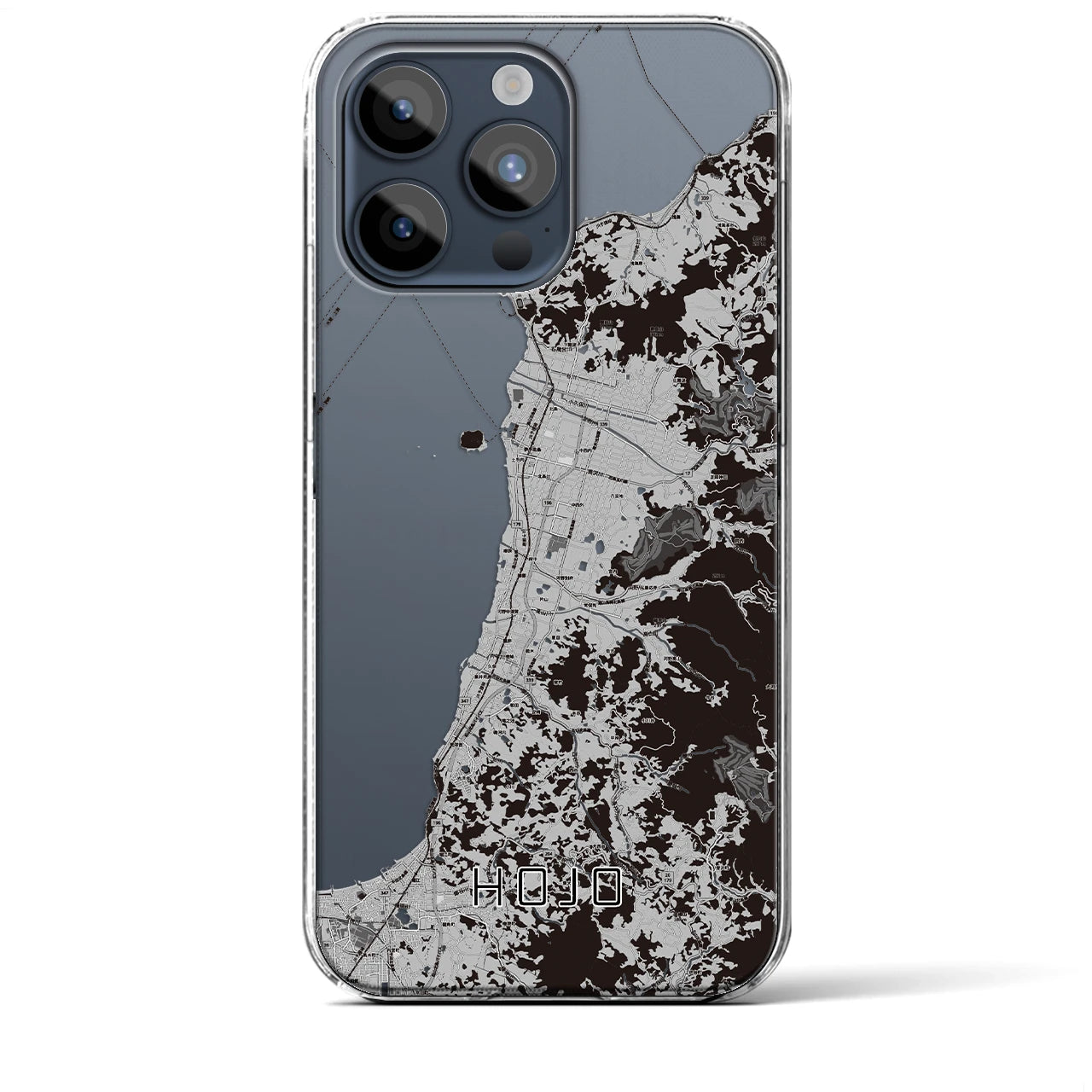 【北条(愛媛県)】地図柄iPhoneケース(クリアタイプ)