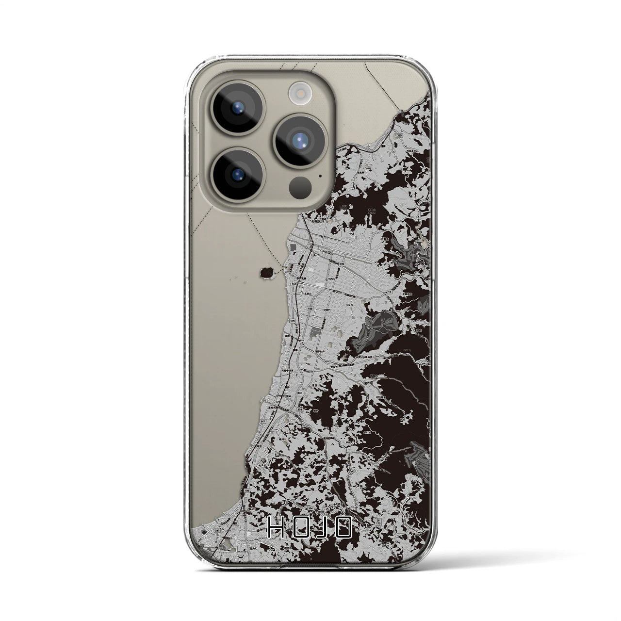 【北条(愛媛県)】地図柄iPhoneケース(クリアタイプ)