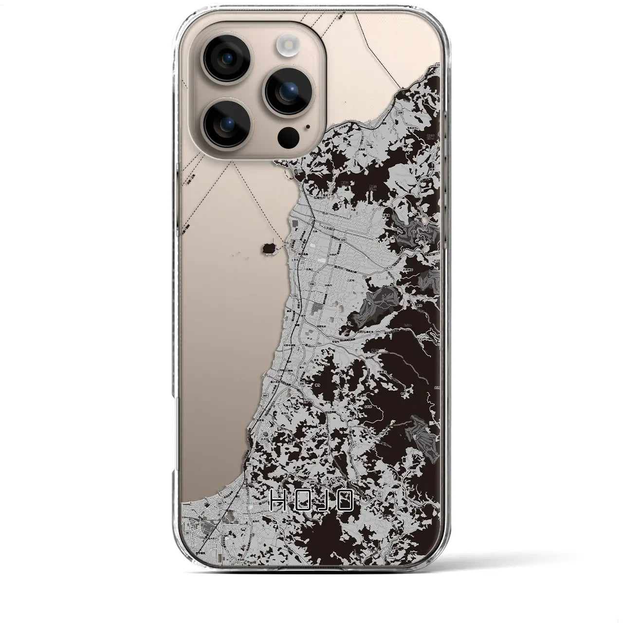 【北条(愛媛県)】地図柄iPhoneケース(クリアタイプ)