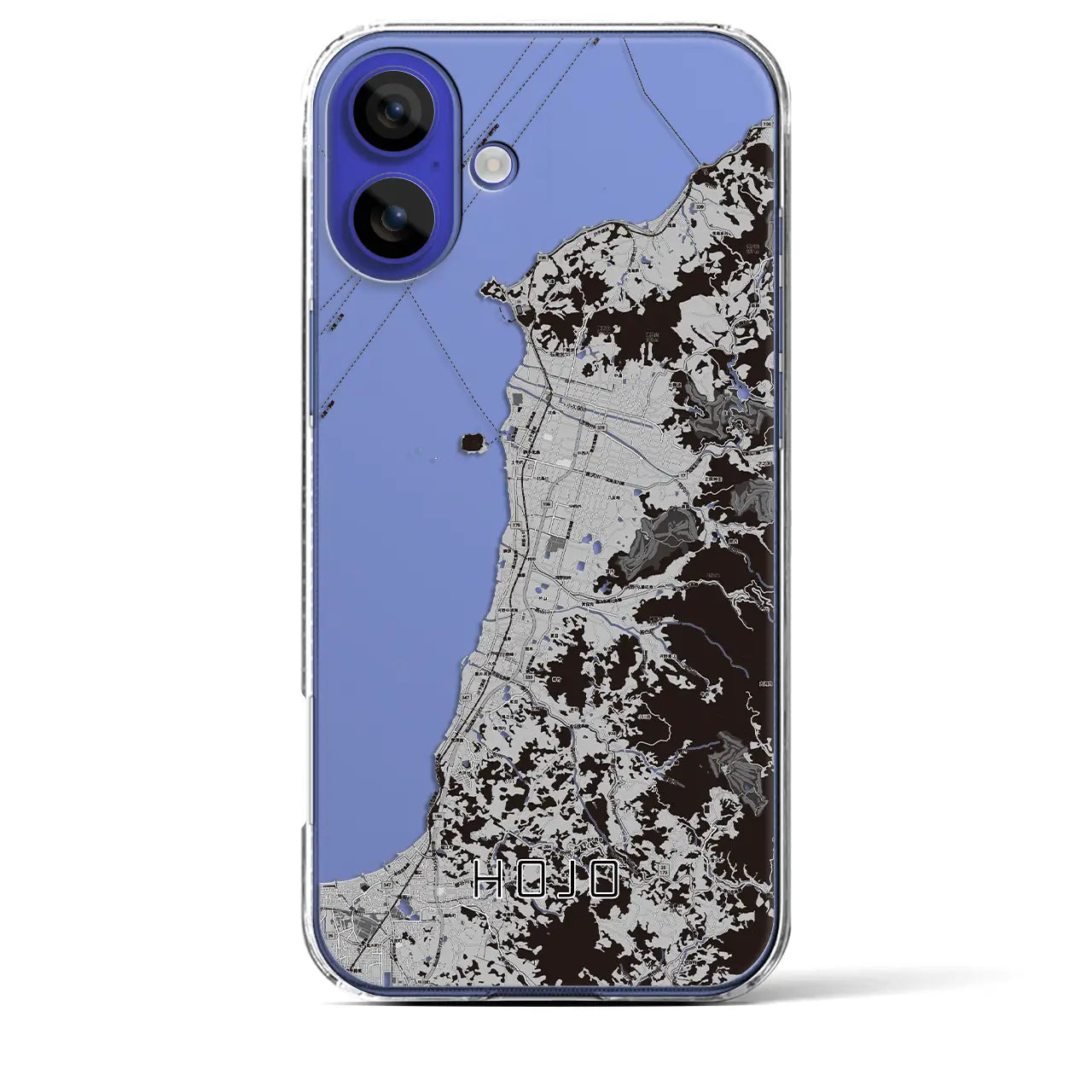 【北条(愛媛県)】地図柄iPhoneケース(クリアタイプ)