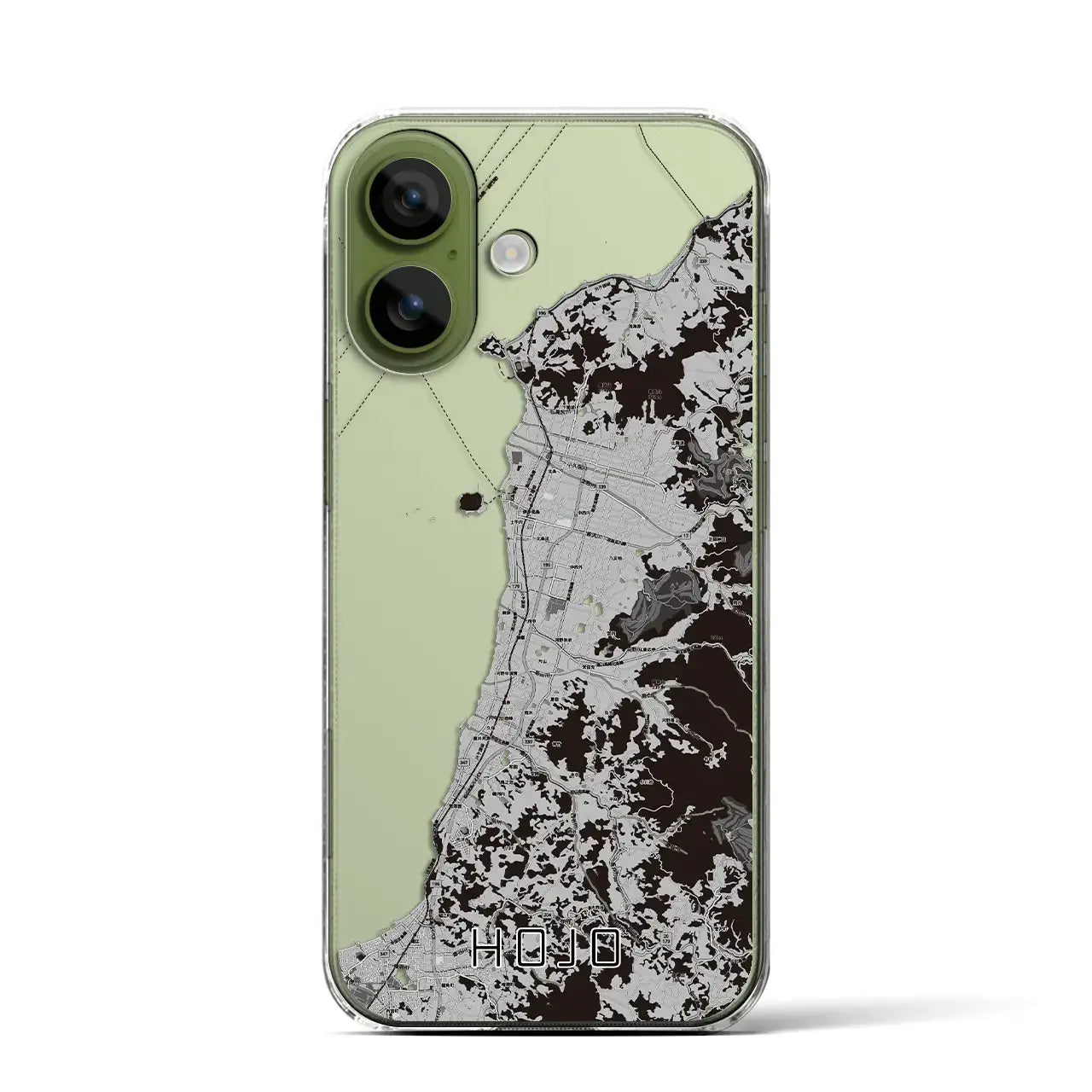 【北条(愛媛県)】地図柄iPhoneケース(クリアタイプ)